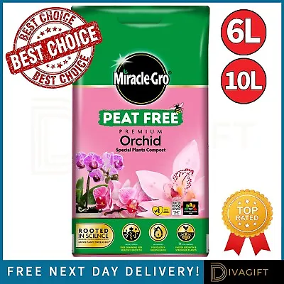 6l 10l Miracle Gro Orchid Special Plants Premium Peat Free Compost Plant Soil • £7.99