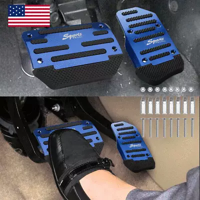 Blue Car Non-Slip Automatic Gas Brake Foot Pedal Pad Cover Accessories Universal • $11.39