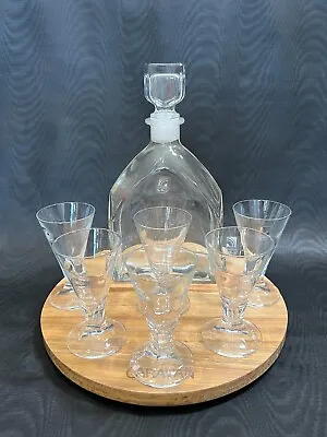 Luigi Bormioli Light & Music Italy Cordial Shot Liqueur Decanter & 6 Glasses Set • $199.99