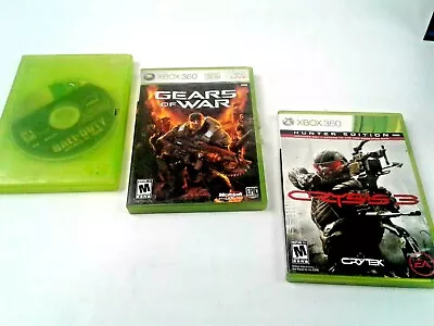 $12.88 • Buy XBox 360 Crysis 3, Gears Of War And Call Of Duty World At War