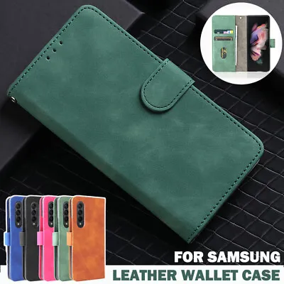 $16.99 • Buy For Samsung Galaxy Z Fold 3 2 5G Case Magnetic Leather Wallet Flip Stand Cover