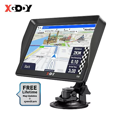 XGODY 9 Inch Truck Lorry SAT NAV LGV Motorhome GPS Navigation UK Map LargeScreen • £64.59