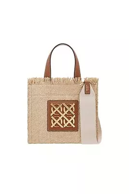 Oroton Lane Texture Small Tote In Natural And Brandy Size S • $300