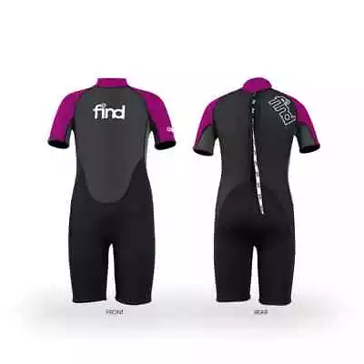 Find Orbit Youth SS Spring 2/2 FL BZ Wetsuit 16 Pink Grey • $10.47