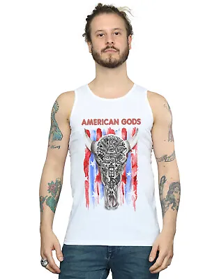 £11.99 • Buy American Gods Men's Skull Flag Vest