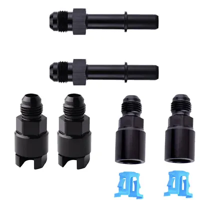 2x 6AN 8AN Fuel Rail Line EFI Fitting Adapters Quick Disconnect Push On Hardline • $9.99