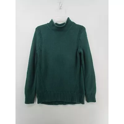 J. Crew Womens S Pullover Long Sleeve Mock Neck Sweater Green • $16