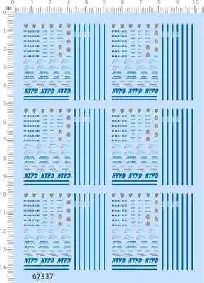 1/87 Decals 911 Police NYPD For Model Kits 67337 • $6.29