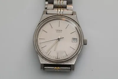 Yema 1970 Round DATE-4ATM Metal Mechanical 38cm Metal • £155.40