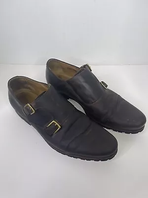 Men's Billy Reid Double Buckle Monk Straps Dress Shoes Size 10.5 Made In Italy • $99.95