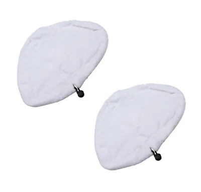 Deluxe Ultra Microfibre / Scrub Triangular Replacement Steam Mop Cloth Pads X2 • £4.45