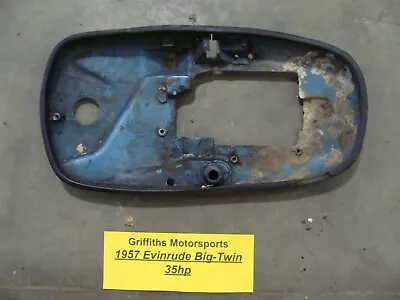 1957 EVINRUDE 35hp BIG-TWIN Outboard Motor Lower Cowl Bowl Pan Cowling Bottom • $69