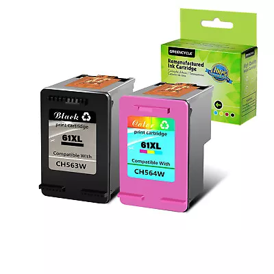 2PK 61XL CH563WN Black Color Ink Cartridge For HP Deskjet 1055 1510 Printer • $21.66