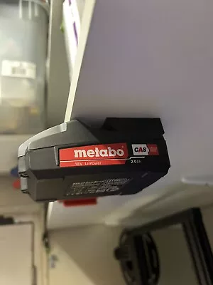£2.99 • Buy 1x METABO CAS 18v BATTERY HOLDER MOUNT STORAGE RED OR BLACK 