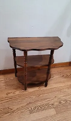 Vintage American Wood 3 Tier Spindle Display Stand Table Farmhouse  • $165