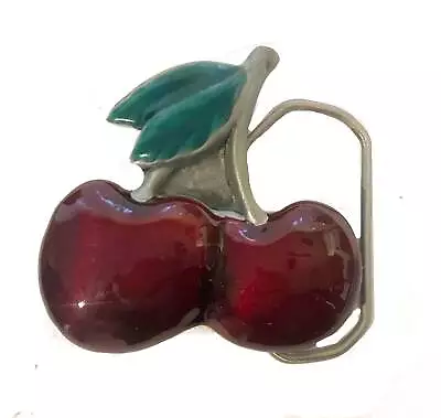 Vintage Cherry Belt Buckle - Fruit - Food - Funny - Cherries - Mother's Day - O • $24