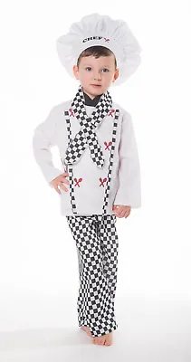 Ex ELC Chef Cook Costume Boys/Girls Outfit Book Day Fancy Dress Outfit Role Play • £9.99