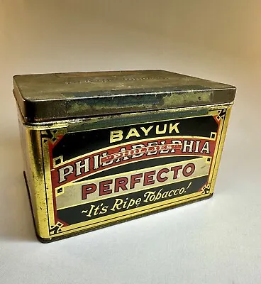 Vintage Bayuk Philadelphia Phillies Perfecto It’s Ripe Tobacco Tin # 550 • $15