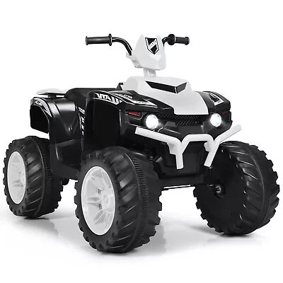 Honeyjoy 12V Kids 4-Wheeler ATV Quad Ride On Car W/ LED Light & Music Toy White • $168.99