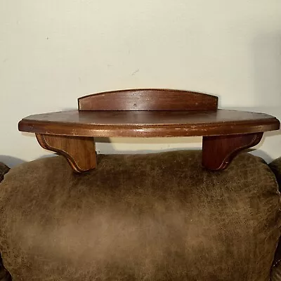 VTG Corner Shelf Wall Mount 16” Oak Wood Cherry Finish Floating Shelf Rounded • $20