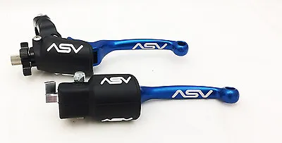 ASV F3 Front Brake Clutch Perch Levers Pair Pack Blue Dust Yamaha Banshee 350 • $159.95