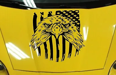 NEW Eagle Flag USA Hood Door Vinyl Decal Racing Stripes (Fits Chevy Corvette C6) • $69.95
