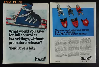 1973 Marker Spalding Ski Products Westfield MA 4 Page AD Ski Bindings M1 M2 M3 • $9.99