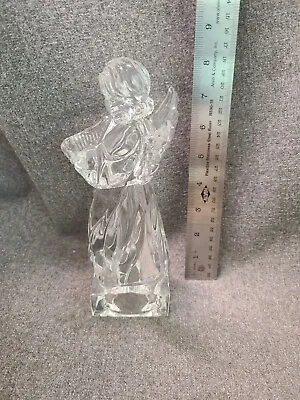 MIKASA Figurine Angel Herald Collection Angelic Harp Christmas Crystal Germany   • $18.50