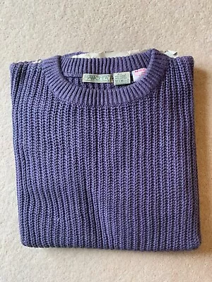 Mens Hawkshead  Purple Ribbed Jumper Size Large New • £14.99