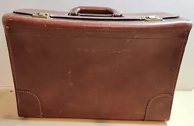 Vintage Antique Leather Custom Case Doctor Bag Pilot Lawyer Briefcase 18 X13 X8  • $84.95