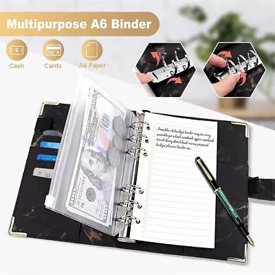 AU Envelope Notebook Binder Marble Budget Binder Marble Notebook 6 Ring Binder • $21.78