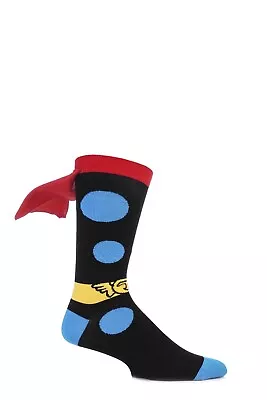 SOCKSHOP Men's Marvel Thor Cape Cotton Socks - Fun Novelty Gift For Him - 1 Pack • £7.99