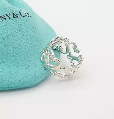 £140.21 • Buy Tiffany & Co. 925 Sterling Silver Paloma Picasso Goldoni Heart Ring Size 5 Pouch