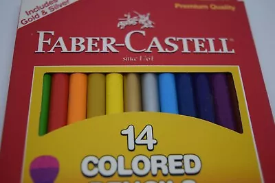 Faber-Castell Mixed Colored Pencils 14ct. Including Gold & Silver • $12