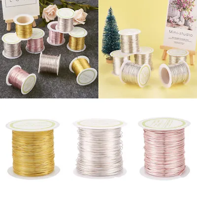 Copper Wire Jewelry Beading Wire Multi-Color Long-Lasting Plated Craft Wrapping • £8.87