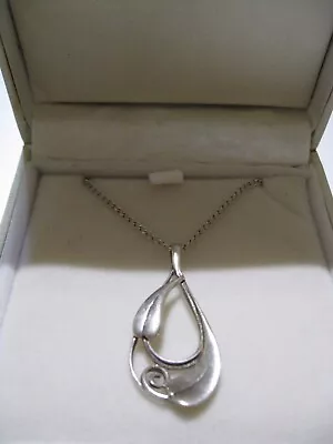 Ola Gorie Scottish Designer Large Cecily Art Nouveau Style Silver Pendant Omg • £79