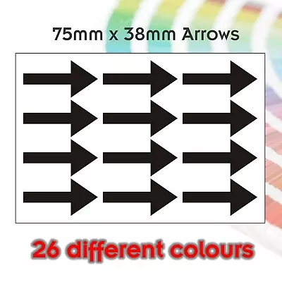 Self Adhesive Arrow Shapes - Various Sizes & Colours - Just Peel & Stick • £2.79