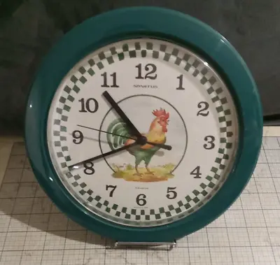 Spartus Rooster Quartz Wall Clock 1994 Vintage Green • $19.99