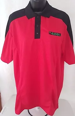 Oh Thank Heaven Apparel Polo Shirt Size S Mens Red Black Green 7 Eleven NWOT • $37.99