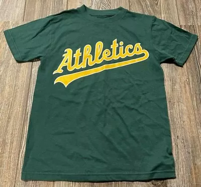 Brand New Boys Oakland A's Premium Dark Green Short Sleeve T-Shirt Medium 10/12 • $10