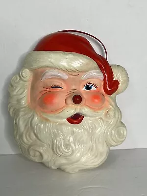 VTG  Plastic Winking  Santa Face Wall Hanging  Japan For Display • $64.99