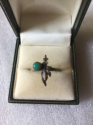 Rings Vintage Soviet Silver 875 Chrysoprase Chrysoprase USSR Ural  Jewelry • $49
