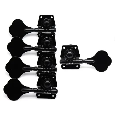 5-String Bass Tuners 4R1L Black Open Gear Tuners Tuning Pegs Keys Machine Heads • $35