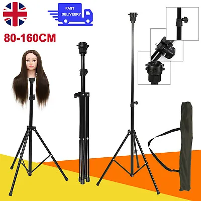 £12.09 • Buy Adjustable Wig Head Stand Mannequin Tripod Holder Hairdressing Training With Bag