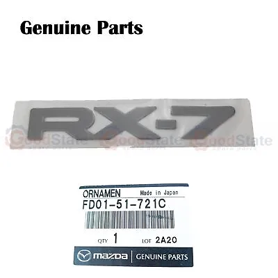 GENUINE Mazda RX-7 FD3S FC3S 1993-1995 Rear Emblem Badge Decal Silver Chrome • $211