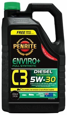 $69.95 • Buy Penrite Enviro+ C3 5W-30 Engine Oil 5L