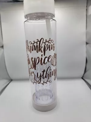 Fall Theme Pumpkin Spice Everything Water Bottle Island Inspired Love  • £9.64