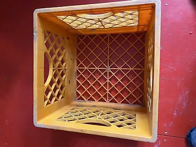 Vintage Golden Guernsey Dairy Yellow Plastic Milk Crate • $14.88