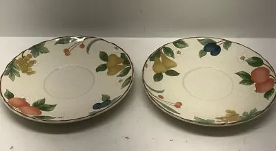 Mikasa Country Classics FRUIT PANORAMA Saucers Plate DC014 Lot Of 2- 7 7/8  • $12.50