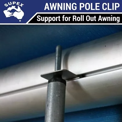 Caravan Awning Pole Bracket Support For Roll Out Awning Tie Down Rope Clip 38AB • $15.95